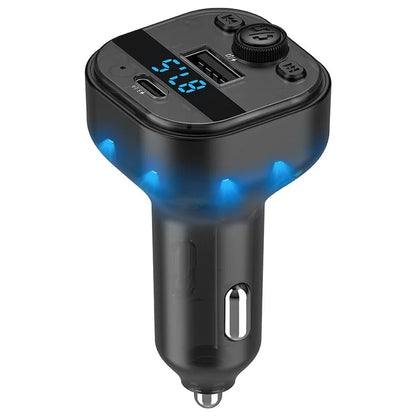 C1 Car Bluetooth MP3 Player Adapter Hands-free Charging Station with USB+Type-C Ports
