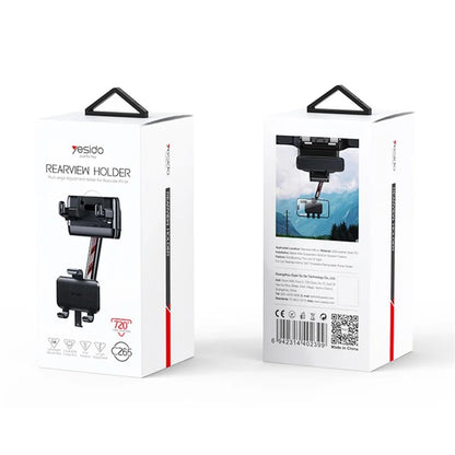 YESIDO C265 Car Rearview Mirror Phone Holder 360 Degree Rotating Mobile Phone Braceket