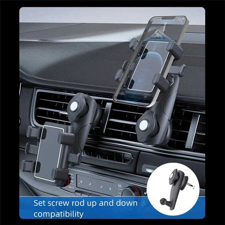 ZY-C243 Car Air Vent Hook Mount 360 Degree Rotation Mobile Phone Holder Bracket