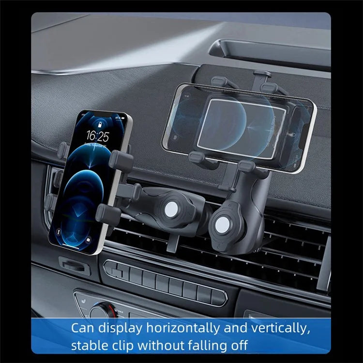 ZY-C243 Car Air Vent Hook Mount 360 Degree Rotation Mobile Phone Holder Bracket