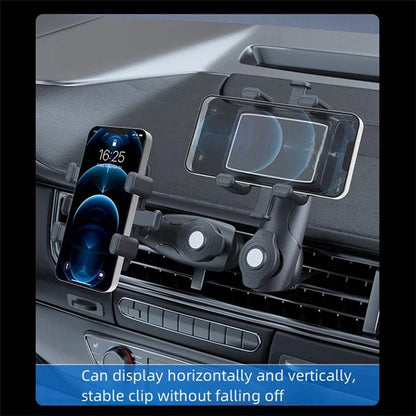 ZY-C243 Car Air Vent Hook Mount 360 Degree Rotation Mobile Phone Holder Bracket