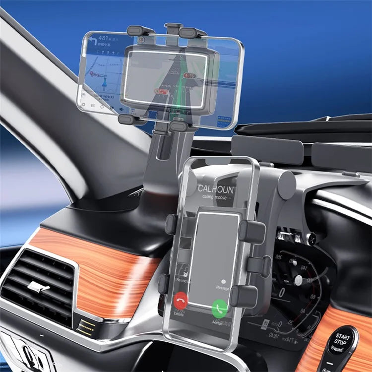 YB20-3A Foldable Car Phone Holder Dashboard Mount Cradle with Parking Number Plate