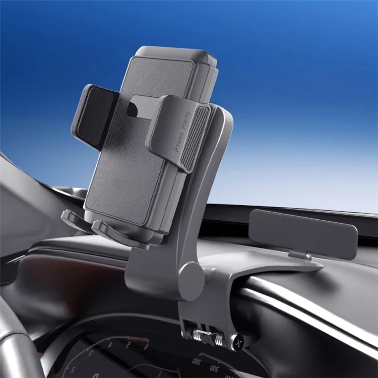 YB24-3B Car Dashboard Phone Mount Rotary Foldable Phone Bracket with Parking Number Plate