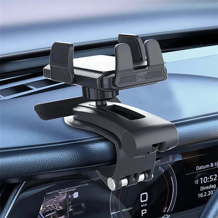 YB24-3B Car Dashboard Phone Mount Rotary Foldable Phone Bracket with Parking Number Plate