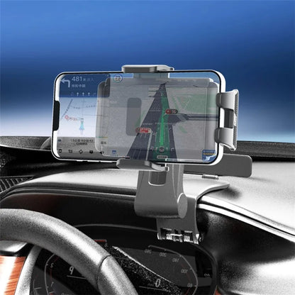 YB24-3B Car Dashboard Phone Mount Rotary Foldable Phone Bracket with Parking Number Plate