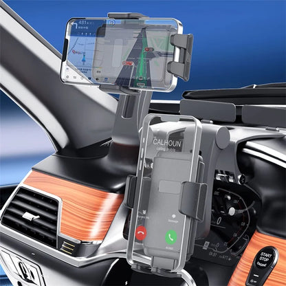 YB24-3B Car Dashboard Phone Mount Rotary Foldable Phone Bracket with Parking Number Plate