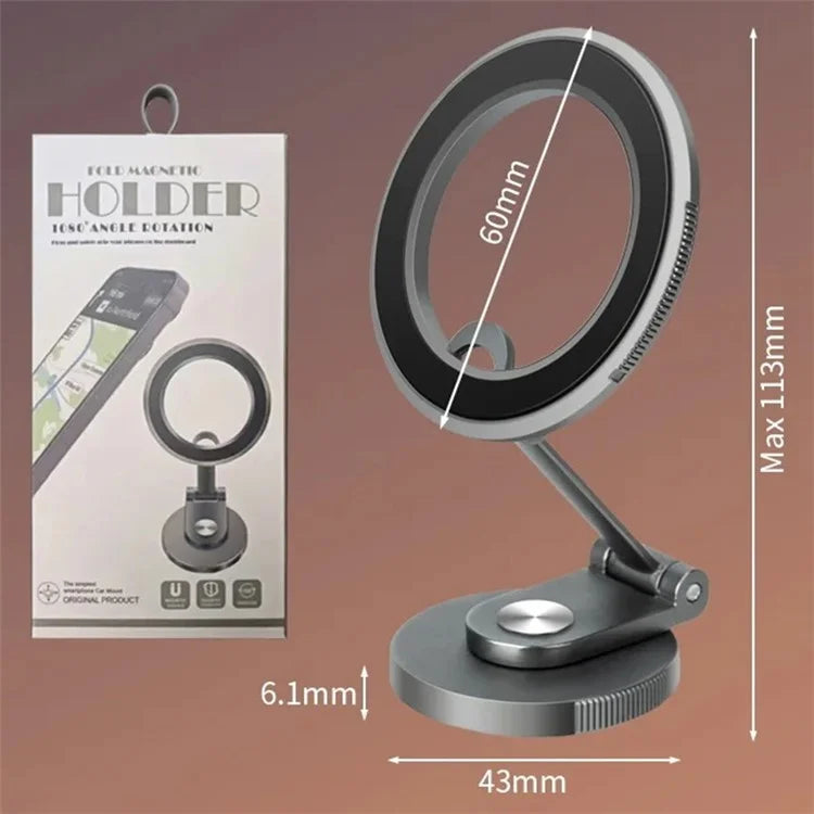 G128 Car Dashboard Mount Magnetic Phone Holder Rotatable Cellphone Stand