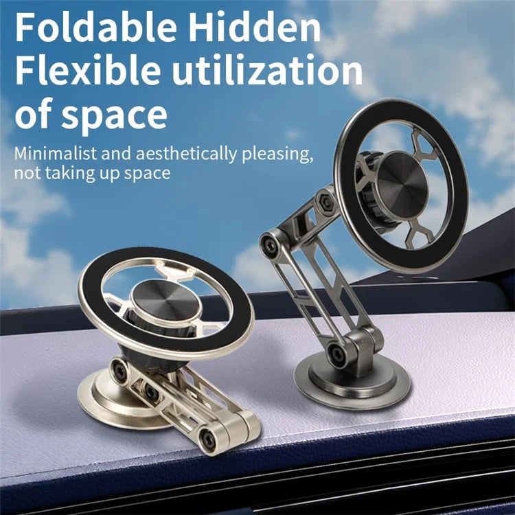 G188 Car Dashboard Magnetic Phone Holder Aluminum Alloy Adjustable Cellphone Stand