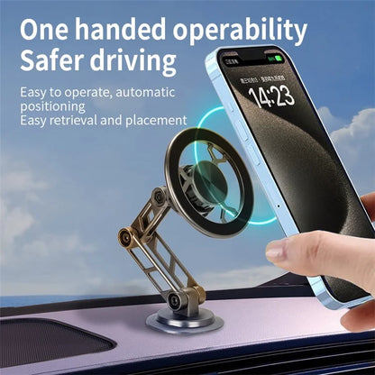 G188 Car Dashboard Magnetic Phone Holder Aluminum Alloy Adjustable Cellphone Stand