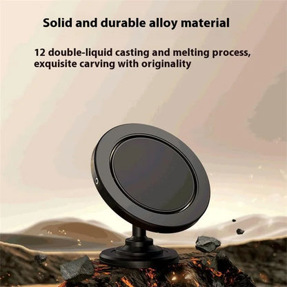 D58 Adhesive Bottom Alloy Car Mount Phone Bracket Magnetic Phone Holder