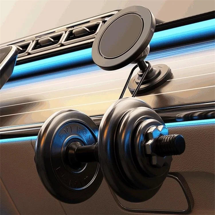 D58 Adhesive Bottom Alloy Car Mount Phone Bracket Magnetic Phone Holder