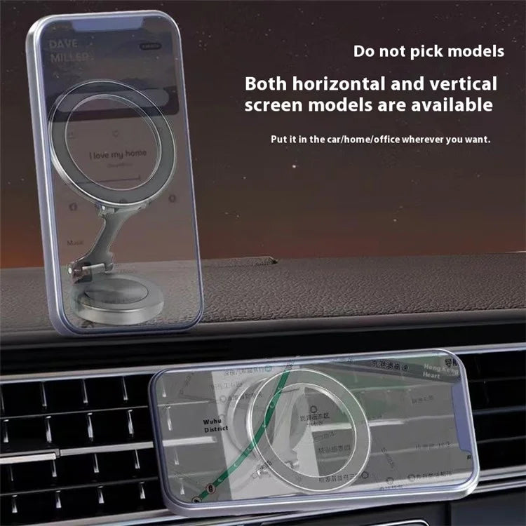 G218 Car Dashboard Magnetic Phone Holder Foldable Zinc Alloy Cellphone Bracket