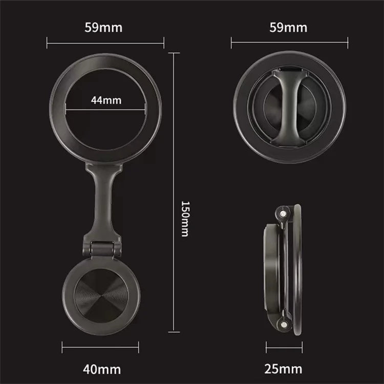 G218 Car Dashboard Magnetic Phone Holder Foldable Zinc Alloy Cellphone Bracket