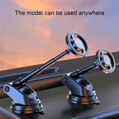 Q33 Car Dashboard Mount Suction Cup Base Telescopic Arm Magnetic Phone Holder Bracket