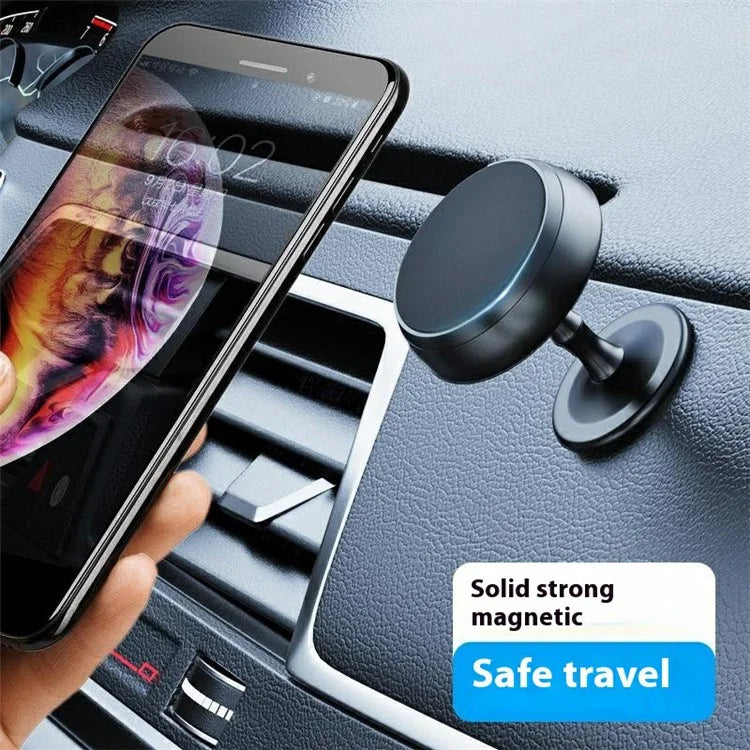 Q3 Car Dashboard Adhesive Bottom Phone Bracket Magnetic Aluminum Alloy Phone Holder for Vehicle