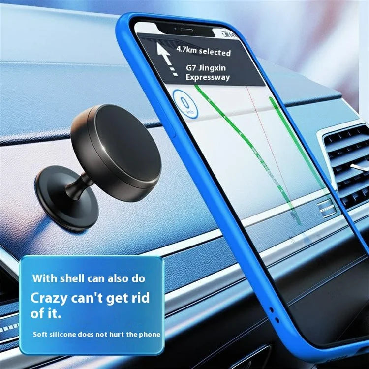 Q3 Car Dashboard Adhesive Bottom Phone Bracket Magnetic Aluminum Alloy Phone Holder for Vehicle