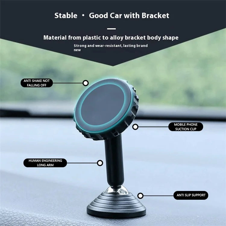 Q7 Suction Cup Bottom Phone Holder Magnetic Car Dashboard Phone Bracket for SUV Vehicle