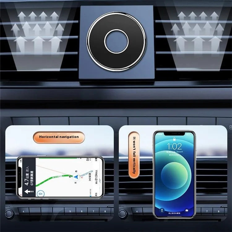 Q6 Car Dashboard Magnetic Phone Mount Ring Shape Phone Holder with Adhesive Bottom