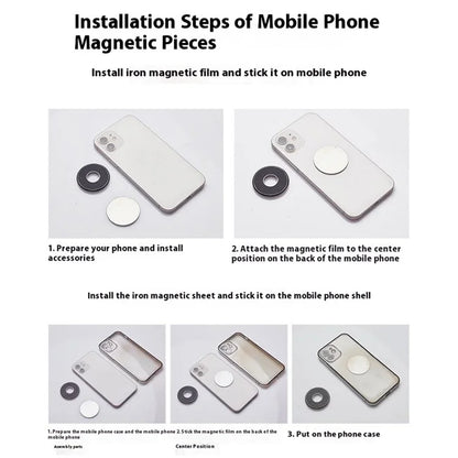 Q6 Car Dashboard Magnetic Phone Mount Ring Shape Phone Holder with Adhesive Bottom