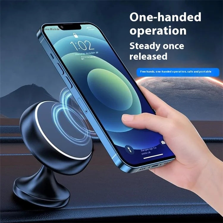 Q5 Phone Bracket Magnetic Car Dashboard Adhesive Bottom Aluminum Alloy Phone Holder for Vehicle