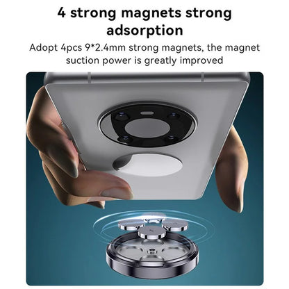 YESIDO C211 Round Magnetic Car Phone Holder Adhesive Zinc Alloy Cellphone Stand