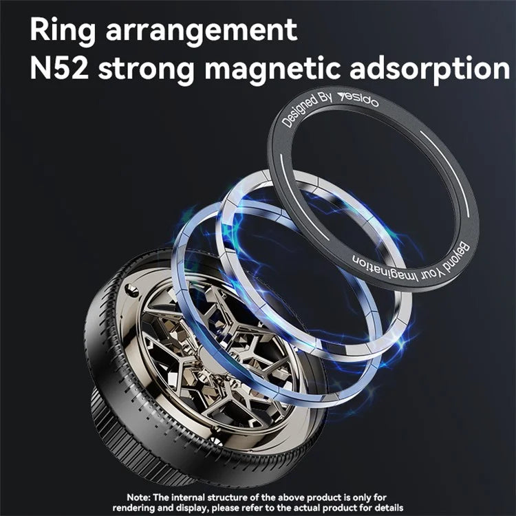 YESIDO C266 Magnetic Car Dashboard Phone Holder Suction Cup Mount Cellphone Stand