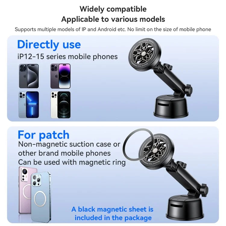 YESIDO C266 Magnetic Car Dashboard Phone Holder Suction Cup Mount Cellphone Stand