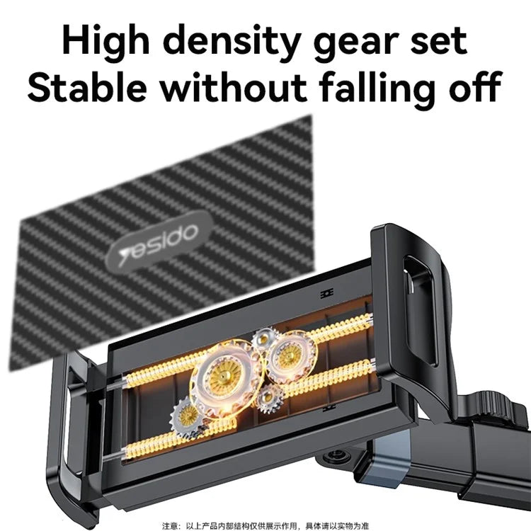 YESIDO C294 Car Seat Back Phone Tablet Holder Foldable Car Headrest Mount Phone Bracket