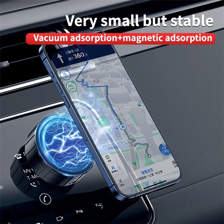 X9Q Vacuum Adsorption Suction Cup Car Screen Center Console Magnetic Phone Holder Car Home Cellphone Stand