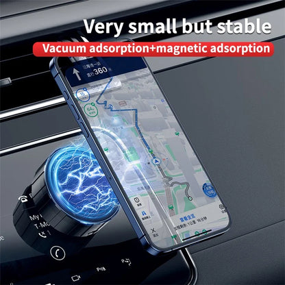 X9Q Vacuum Adsorption Suction Cup Car Screen Center Console Magnetic Phone Holder Car Home Cellphone Stand