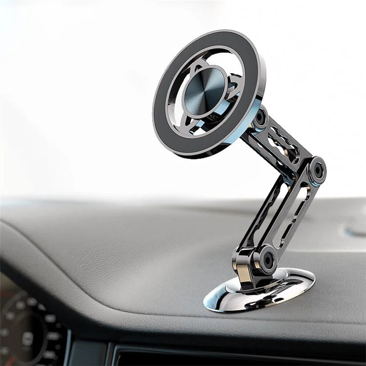XWJ-YC08 Car Dashboard Magnetic Phone Holder Aluminum Alloy 360-Degree Rotation Cellphone Stand