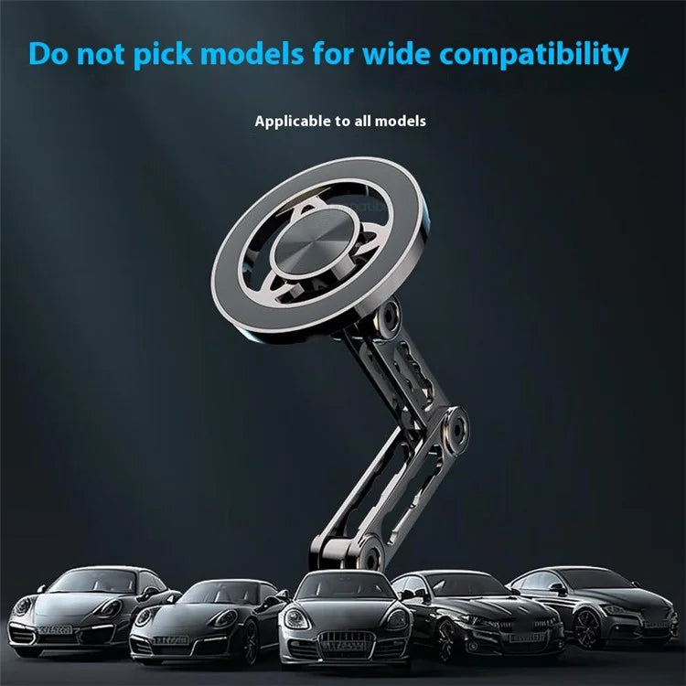 XWJ-YC08 Car Dashboard Magnetic Phone Holder Aluminum Alloy 360-Degree Rotation Cellphone Stand