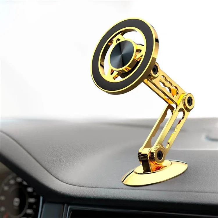 XWJ-YC08 Car Dashboard Magnetic Phone Holder Aluminum Alloy 360-Degree Rotation Cellphone Stand