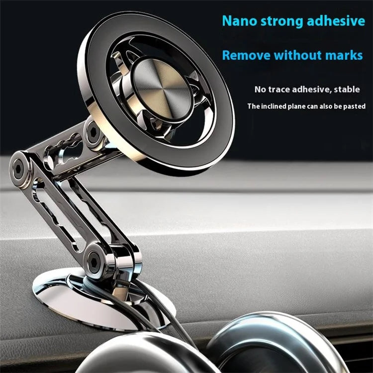 XWJ-YC08 Car Dashboard Magnetic Phone Holder Aluminum Alloy 360-Degree Rotation Cellphone Stand