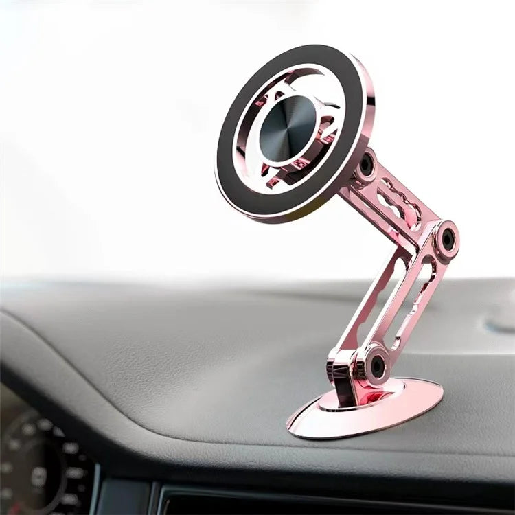 XWJ-YC08 Car Dashboard Magnetic Phone Holder Aluminum Alloy 360-Degree Rotation Cellphone Stand