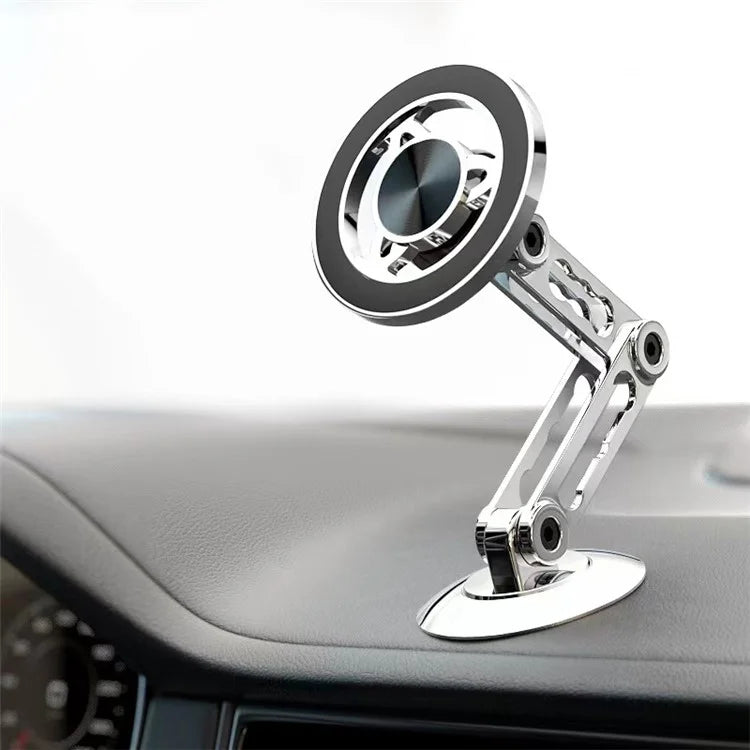 XWJ-YC08 Car Dashboard Magnetic Phone Holder Aluminum Alloy 360-Degree Rotation Cellphone Stand