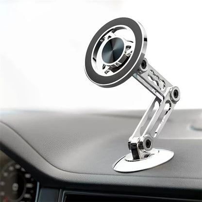 XWJ-YC08 Car Dashboard Magnetic Phone Holder Aluminum Alloy 360-Degree Rotation Cellphone Stand