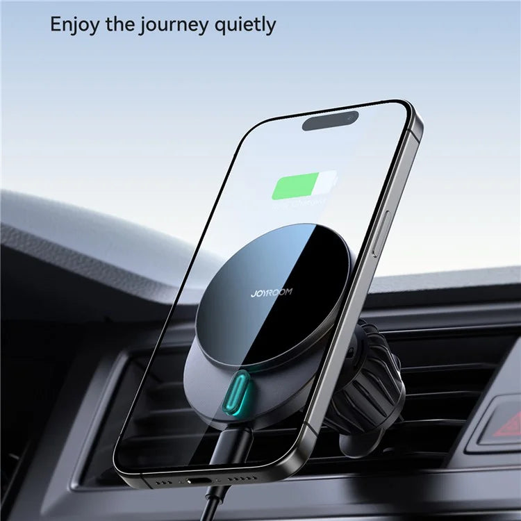 JOYROOM JR-ZS409 15W Magnetic Wireless Charger Holder Car Air Vent Charging Stand