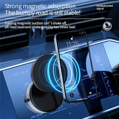 X10Q 360 Degree Rotatable Car Suction Cup Mount Magnetic Adsorption Phone Holder Folding Bracket