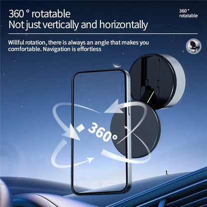 X10Q 360 Degree Rotatable Car Suction Cup Mount Magnetic Adsorption Phone Holder Folding Bracket