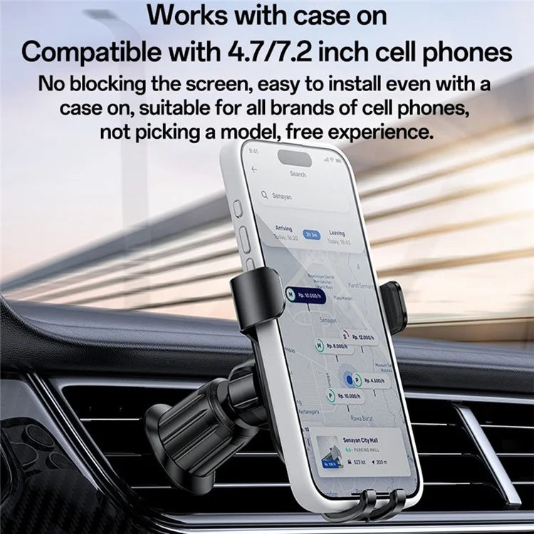 YESIDO C247 Gravity Sensing Phone Clamp Cell Phone Holder Car Air Vent Mount Bracket