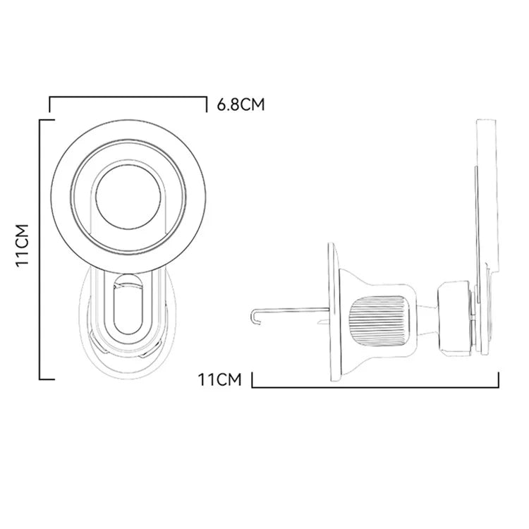 YESIDO C209 Magnetic Phone Holder Car Air Outlet Bracket Compatible MagSafe