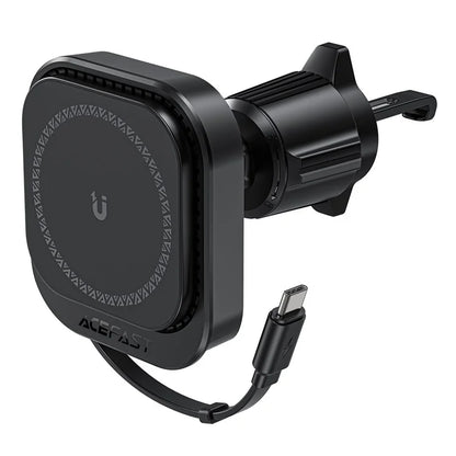 ACEFAST D32 Phone Wireless Charger Car Air Vent Phone Charger with Retractable Cable