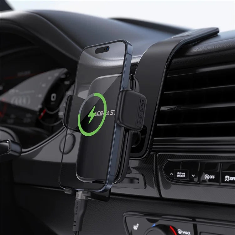 ACEFAST D28 Car Center Console Phone Stand Holder Press Type Hook Loop Fastener