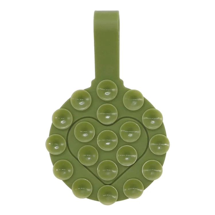 RK-X18 19 Grain Silicone Suction Cup Heart-Shaped Double-Sided Phone Holder Detachable Phone Mount