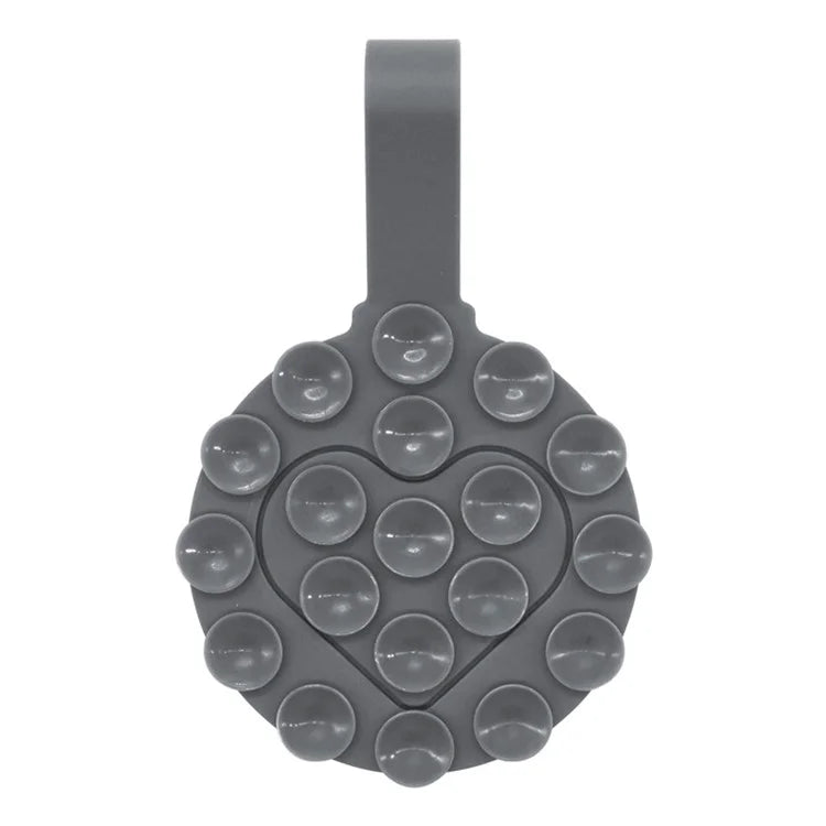 RK-X18 19 Grain Silicone Suction Cup Heart-Shaped Double-Sided Phone Holder Detachable Phone Mount