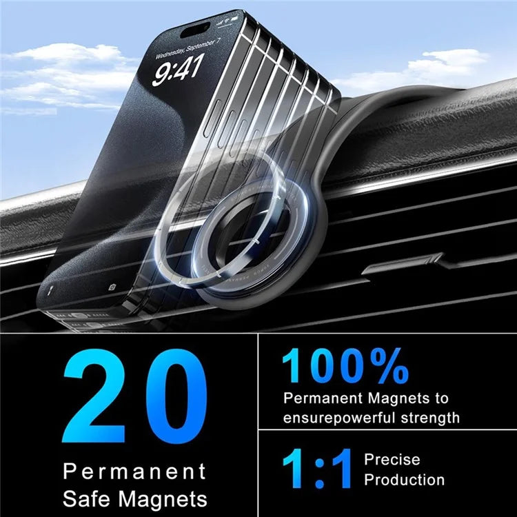 Car Dashboard Magnetic Phone Holder Foldable Rotatable Cellphone Navigation Stand