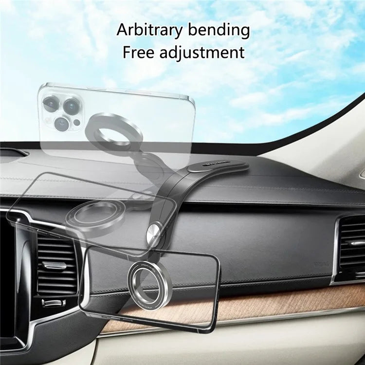 Car Dashboard Magnetic Phone Holder Foldable Rotatable Cellphone Navigation Stand