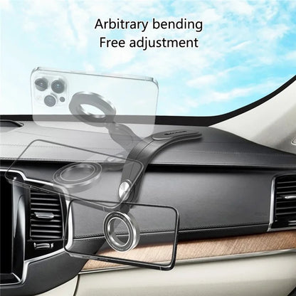 Car Dashboard Magnetic Phone Holder Foldable Rotatable Cellphone Navigation Stand