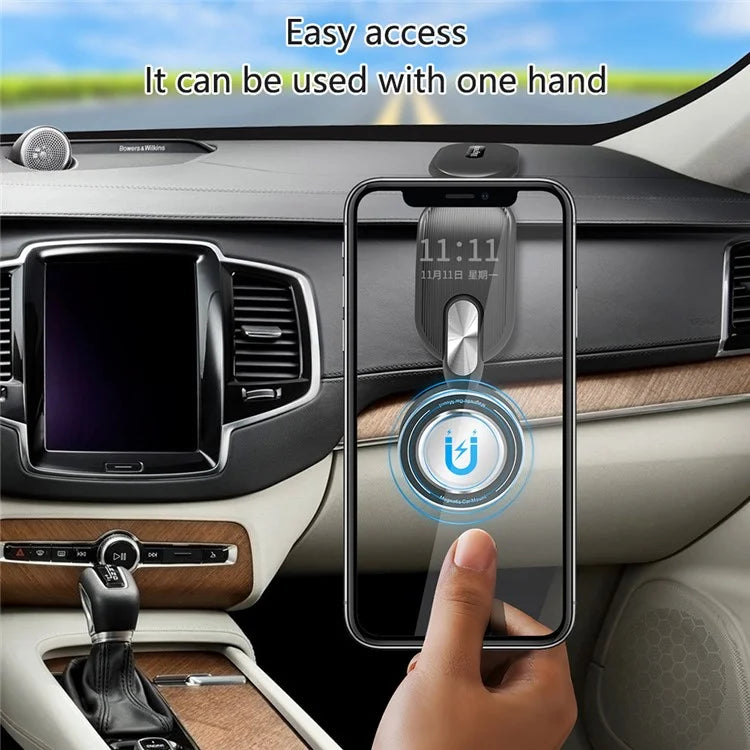 Car Dashboard Magnetic Phone Holder Foldable Rotatable Cellphone Navigation Stand